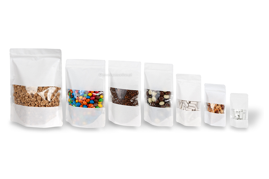 Saco com base e janela - branco