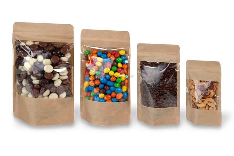 Saco com base e janela grande