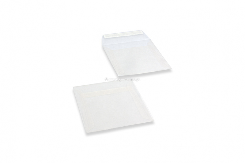 Envelopes transparentes brancos - 160 x 160 mm