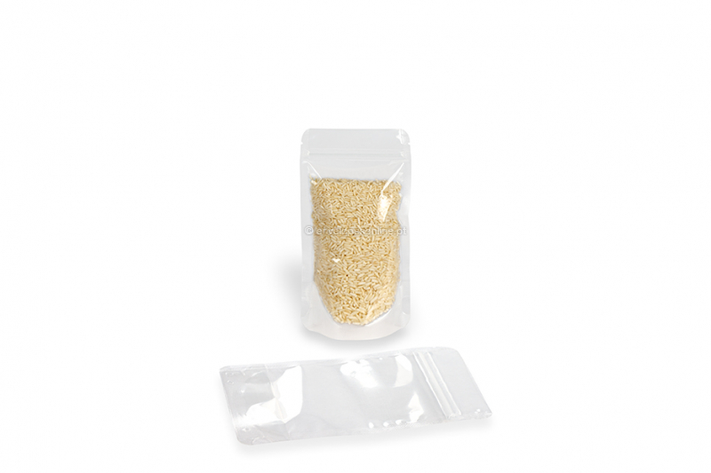 Sacos transparentes de fundo bloco - 110 x 185 x 70 mm, 250 ml