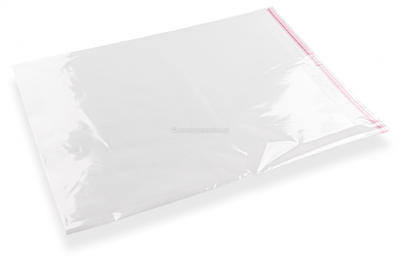 Sacos de celofane transparentes - 420 x 520 mm