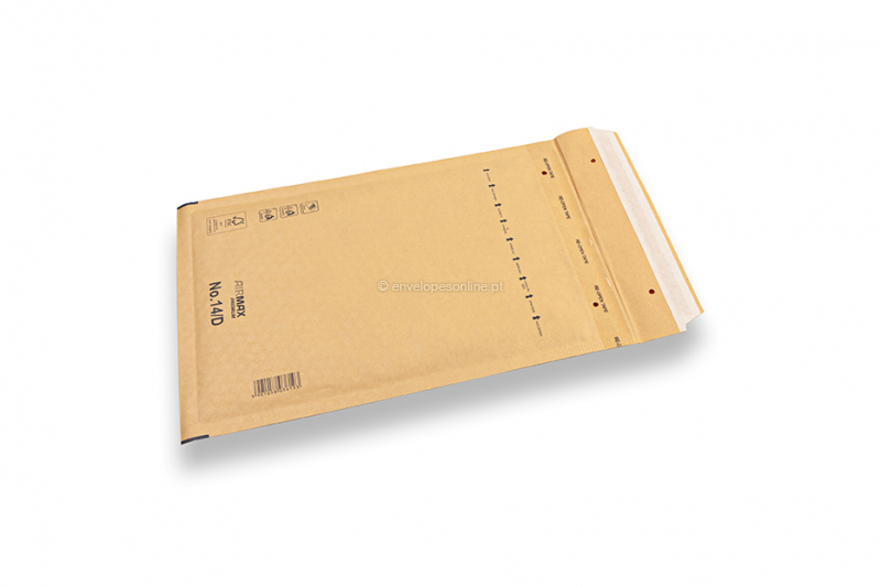 Envelopes de bolhas castanhos (80 g/m²) - 180 x 265 mm (D14)
