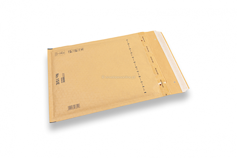 Envelopes de bolhas castanhos (80 g/m²) - 220 x 265 mm (E15)
