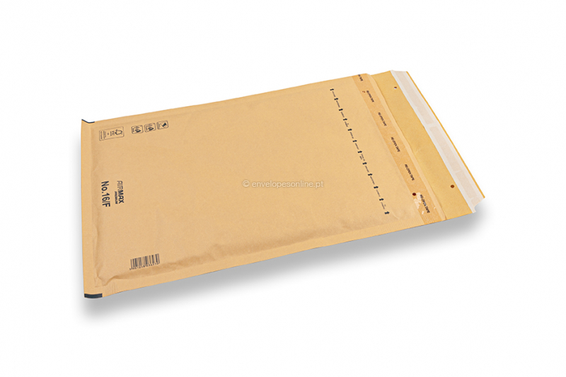 Envelopes de bolhas castanhos (80 g/m²) - 220 x 340 mm (F16)