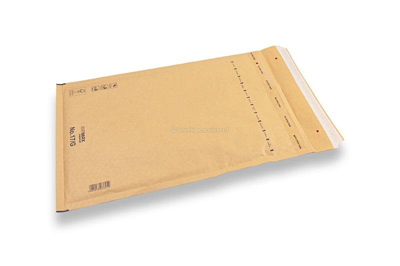 Envelopes de bolhas castanhos (80 g/m²) - 230 x 340 mm (G17)