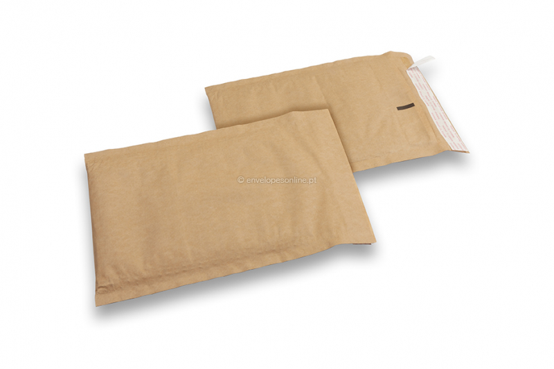 Envelopes com bolhas de ar em papel de favo de mel - castanho, 150 x 215 mm