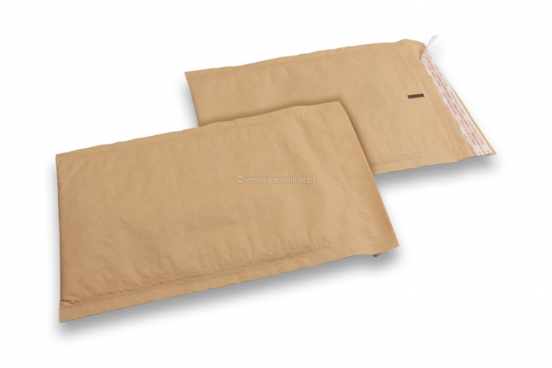 Envelopes com bolhas de ar em papel de favo de mel - castanho, 180 x 265 mm