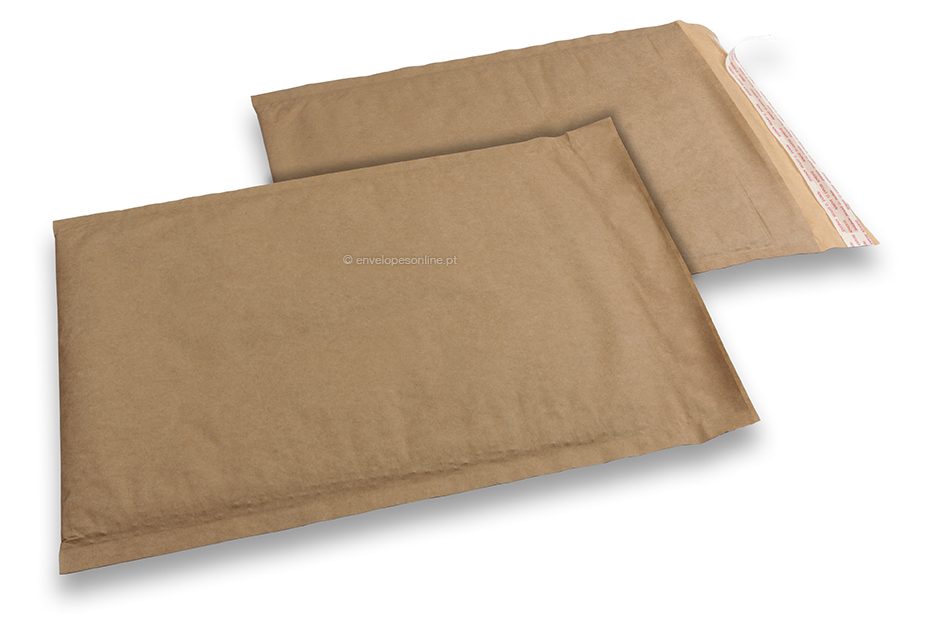 Envelopes com bolhas de ar em papel de favo de mel - castanho, 230 x 340 mm