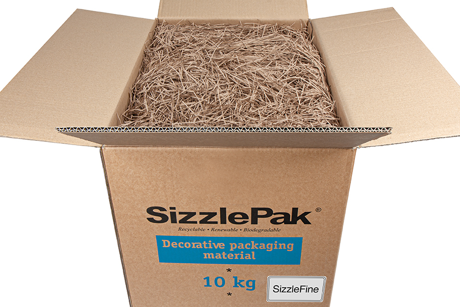 Farripas de papel para enchimento SizzlePak Fine - Castanho papel kraft (neutro) (10 kg)