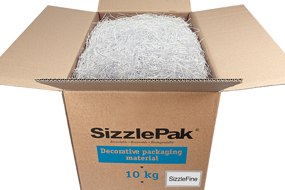 Farripas de papel para enchimento SizzlePak Fine - Branco (10 kg)