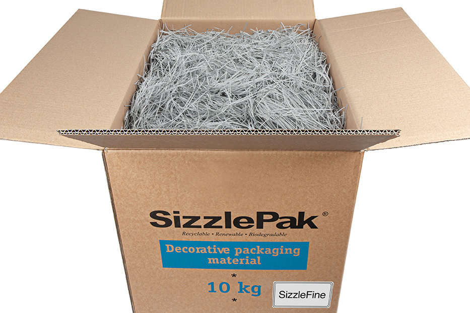 Farripas de papel para enchimento SizzlePak Fine - Cinzento (10 kg)