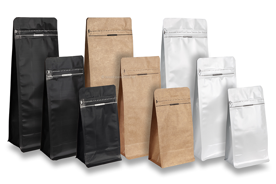 Sacos com fundo bloco