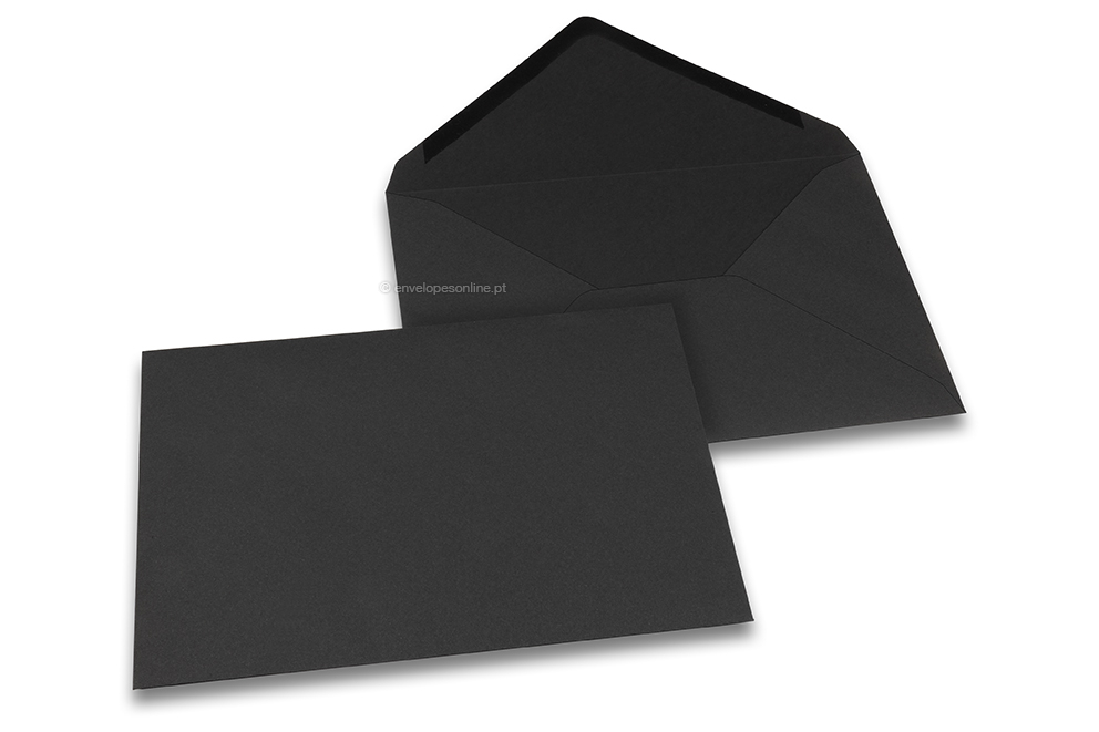 Envelopes reciclados - preto 156 x 220 mm