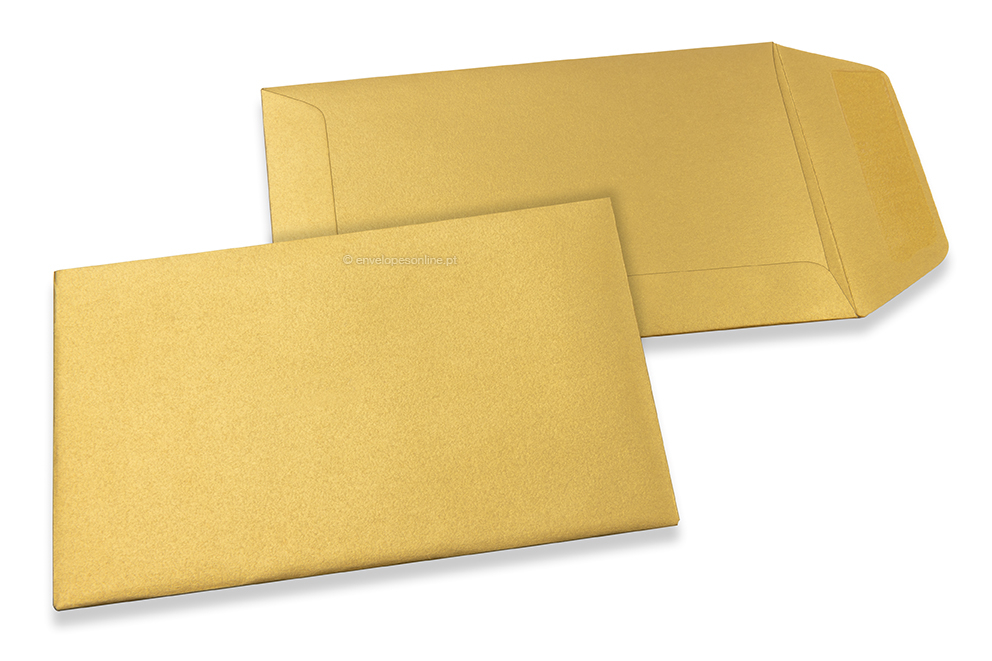 Envelopes de bolso coloridos - dourado, 85 x 125 mm