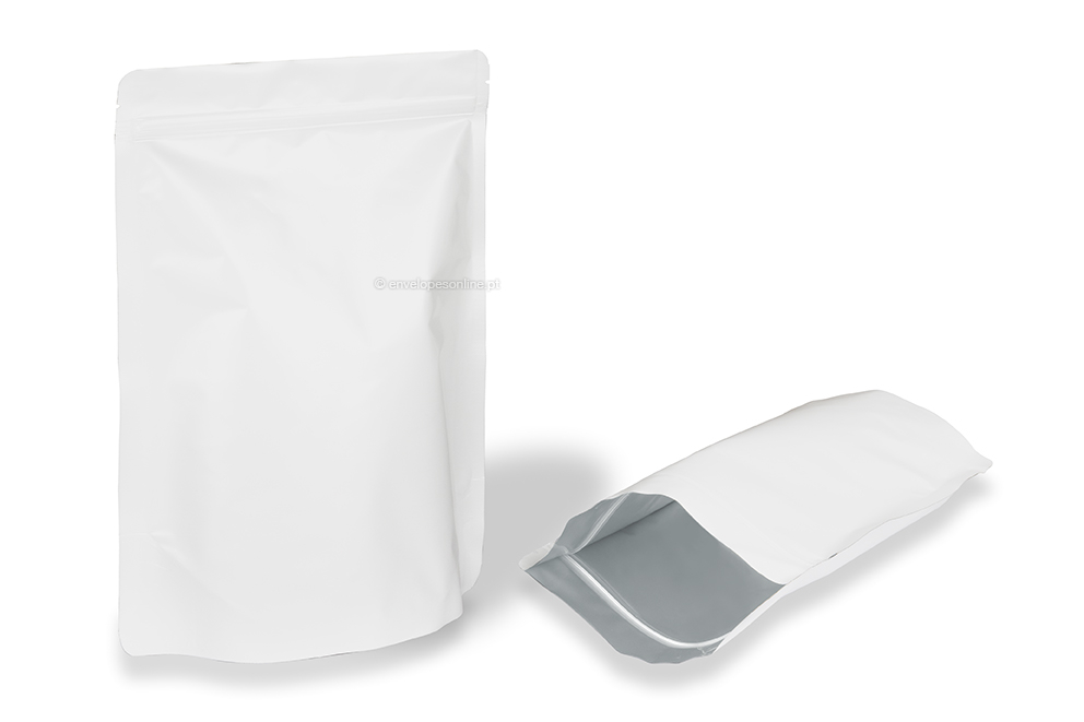 Sacos de fundo bloco em kraft branco - 200 x 300 x 100 mm, 1800 ml