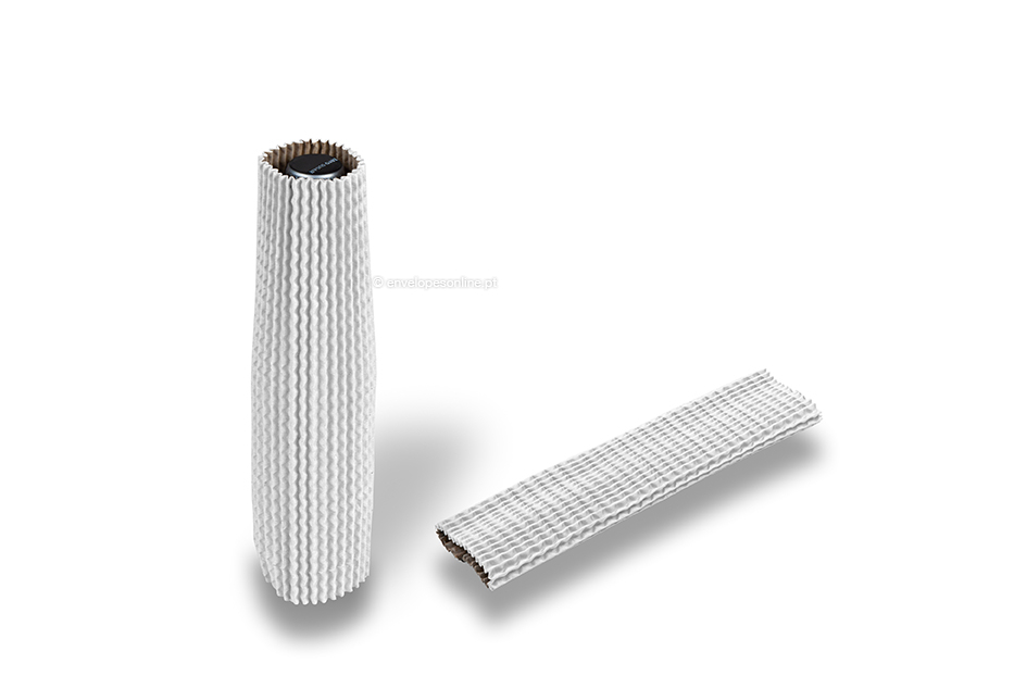 Mangas de proteção em cartão branco intenso - 23 cm altura: para o diâmetro de 3.5 cm à 5.5 cm