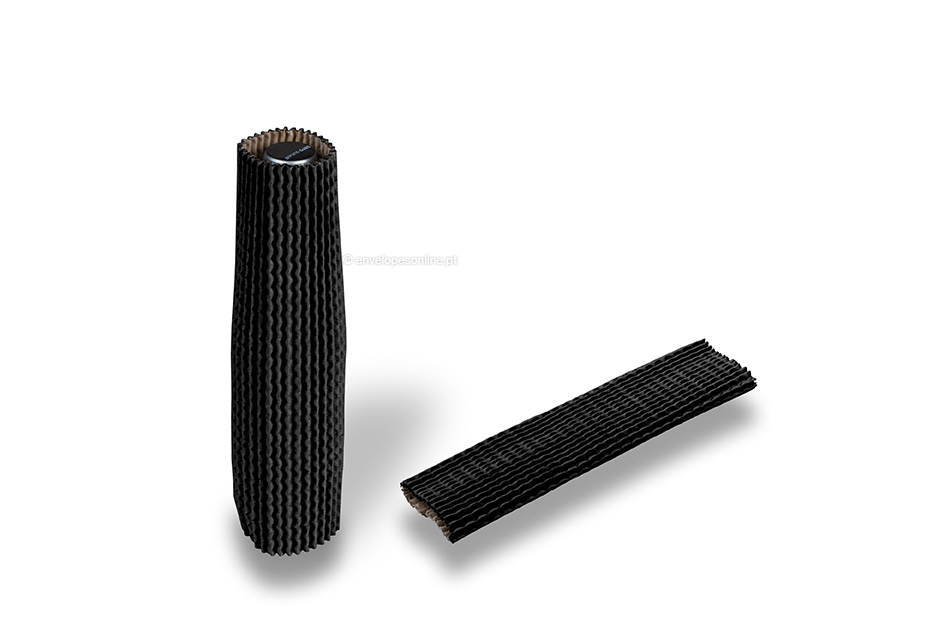 Mangas de proteção em cartão preto - 23 cm altura: para o diâmetro de 3.5 cm à 5.5 cm