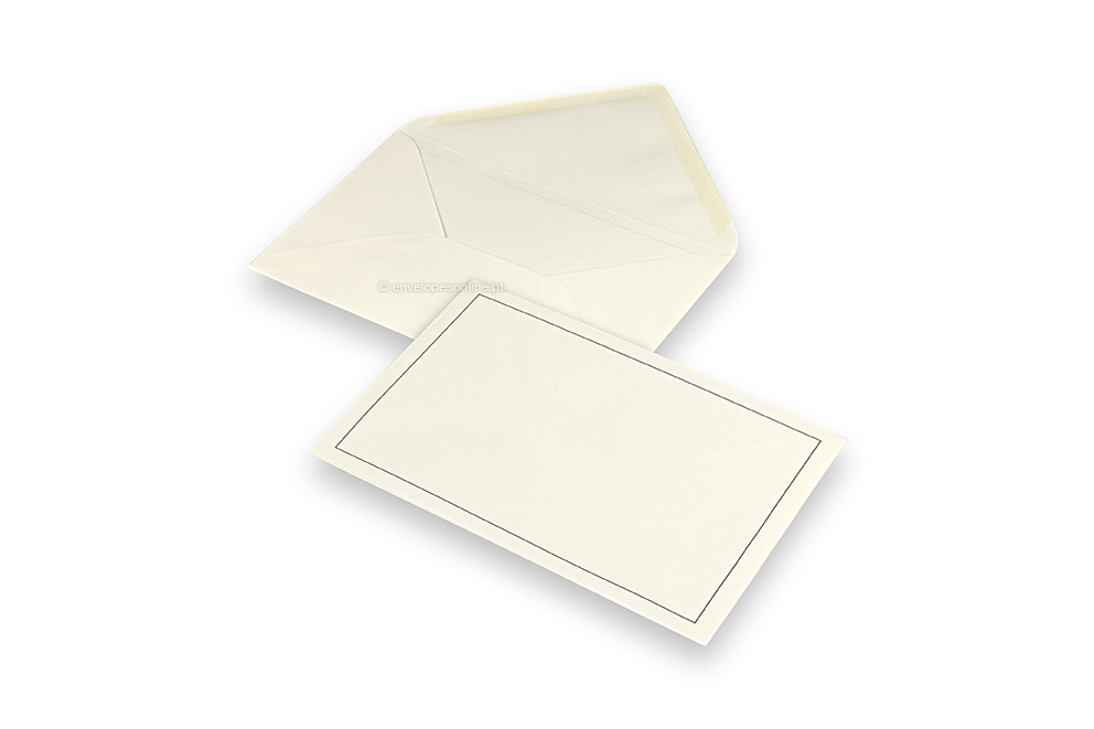 Envelopes de luto - creme + margem única, 120 x 185 mm