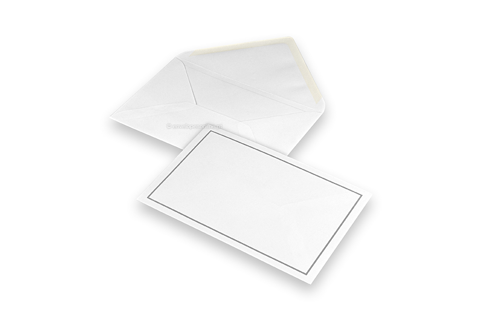 Envelopes de luto - branco + margem dupla, 120 x 185 mm