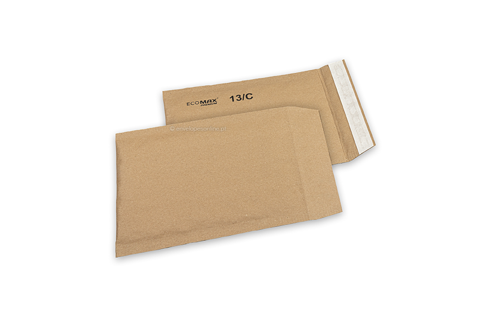 Envelopes almofadados de papel Ecomax - 150 x 215 mm, 13/C, castanho