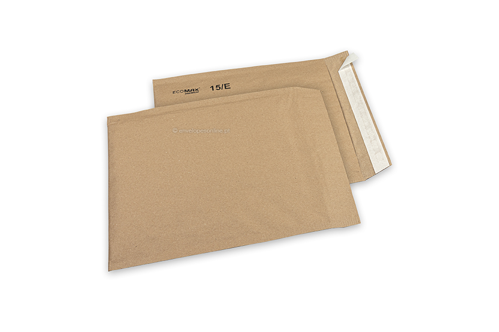 Envelopes almofadados de papel Ecomax - 220 x 265 mm, 15/E, castanho