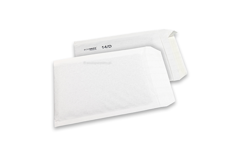 Envelopes almofadados de papel Ecomax - 180 x 265 mm, 14/D, branco