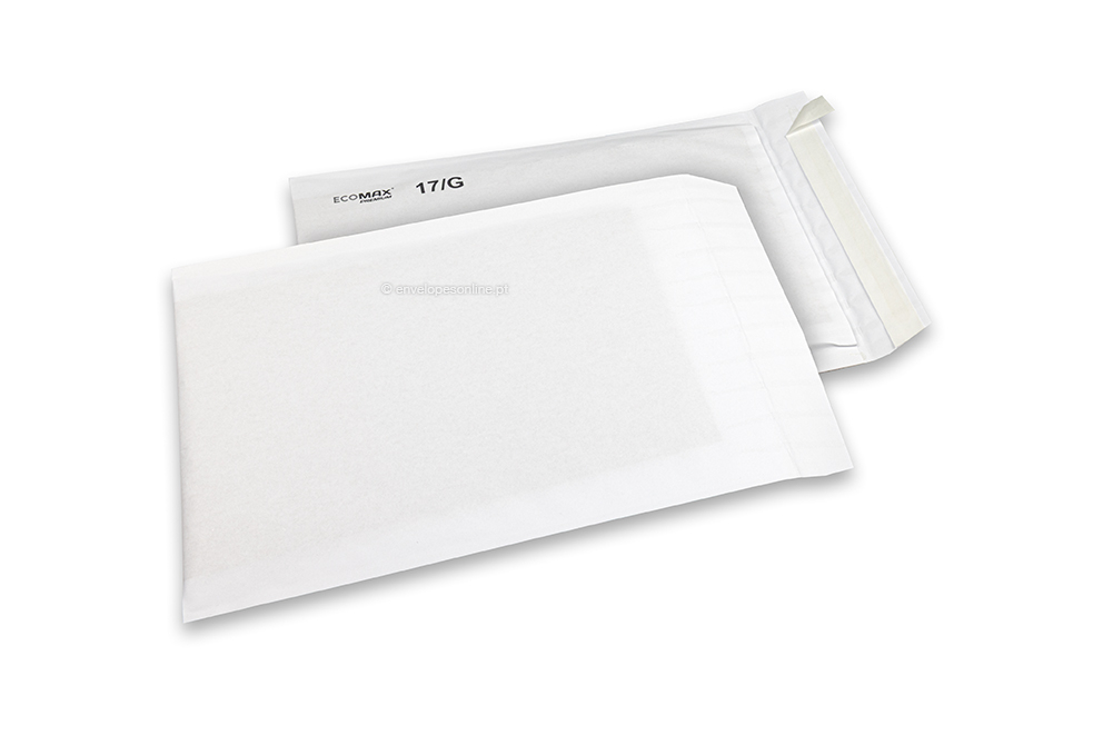 Envelopes almofadados de papel Ecomax - 230 x 340 mm, 17/G, branco