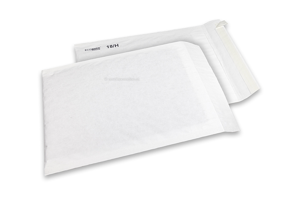 Envelopes almofadados de papel Ecomax - 270 x 360 mm, 18/H, branco