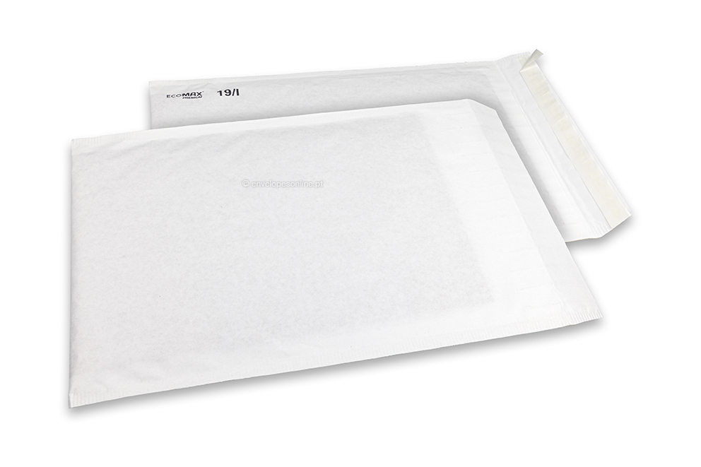 Envelopes almofadados de papel Ecomax - 300 x 445 mm, 19/I, branco